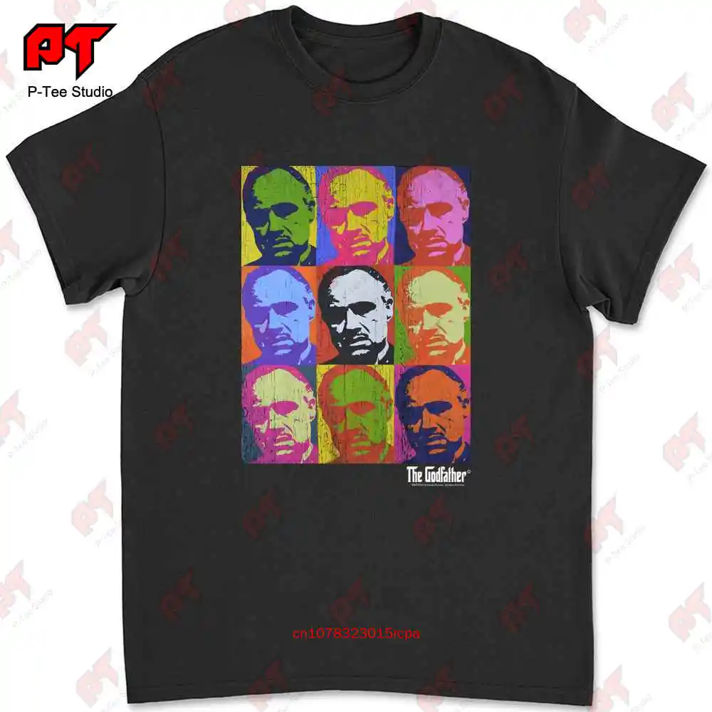 Godfather Warhol Don Corleone Marlon Brando Pop Art Mafia T-shirt 85AJ