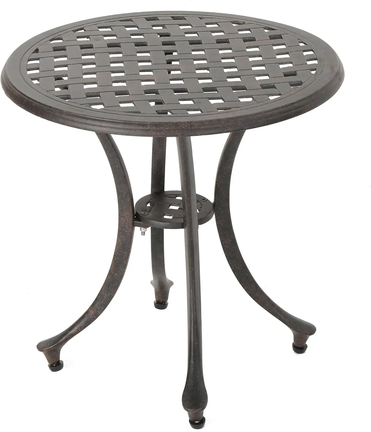 

Comfort corner Lola Outdoor 19" Cast Aluminum Side Table, Bronze Finished