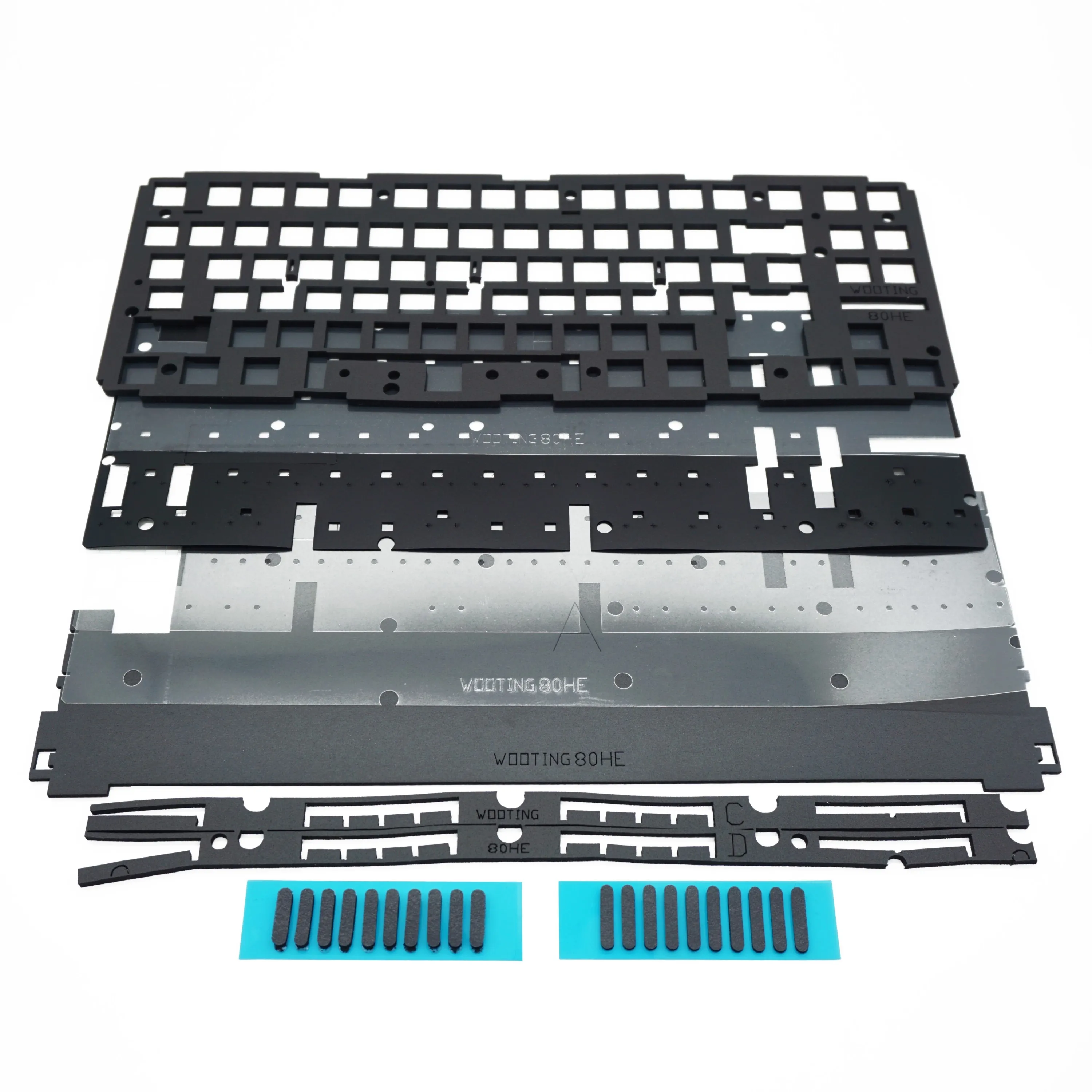 Keebox Wooting80 pianka do klawiatury płyta pakowa pianka dolna pianka przełącznik arkusz dla Wooting 80 klawiatura DIY pisanie pianka dźwiękowa — zdjęcie produktu 7