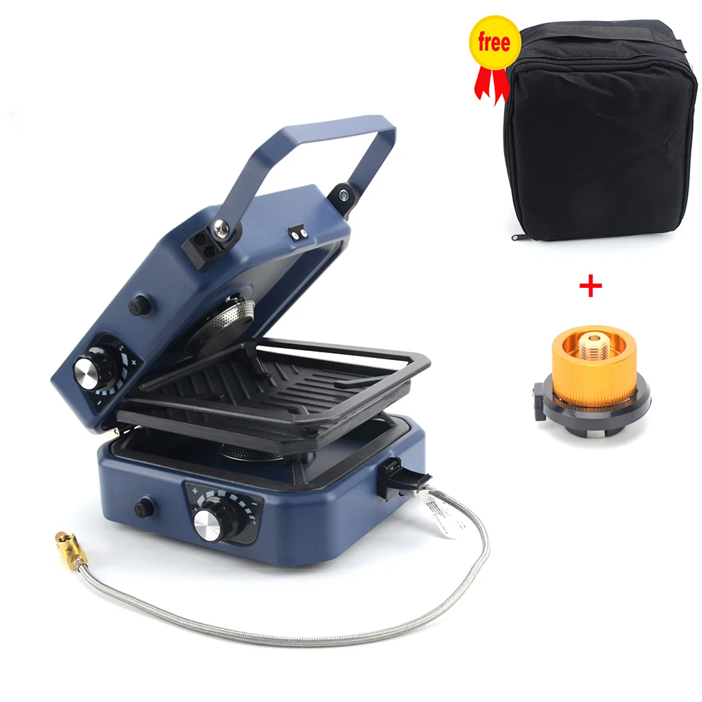 

Fashion Protable Dual Gas Stove Foldable Gas Burner 2-Burner Integrated Storage Portable Family Burner For Party Holidly