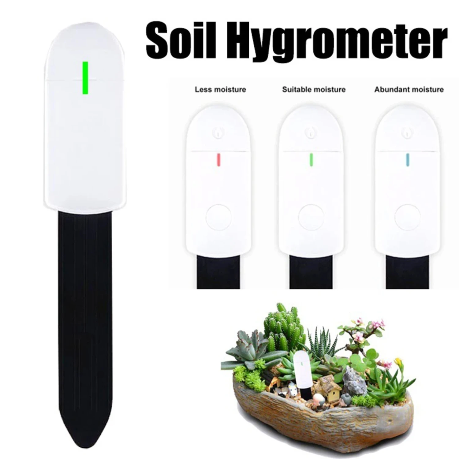 Smart Soil Moisture Meter Measure Garden Plant Succulent Flower Pot Hygrometer Lawn Farm Water Detector Gardening Test