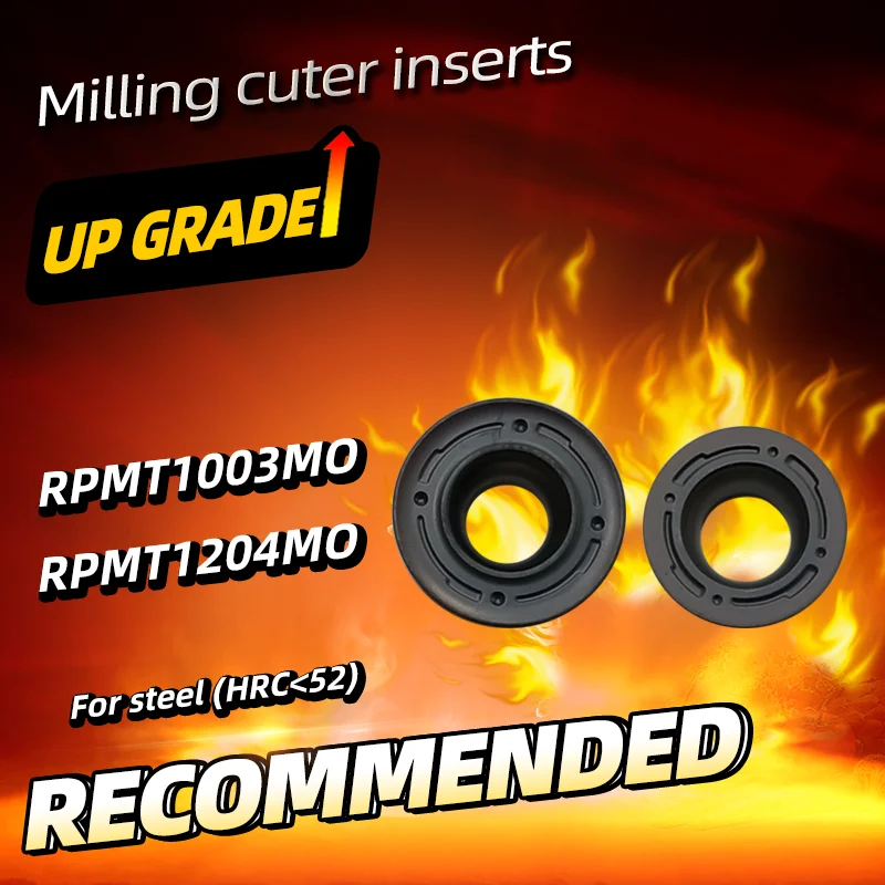 

RPMT1204 RPMT1003 Milling Tool Lathe Tools Face Milling Inserts Cutter Blade CNC Cutting Tools For Steel HRC Bellow 52 Degree