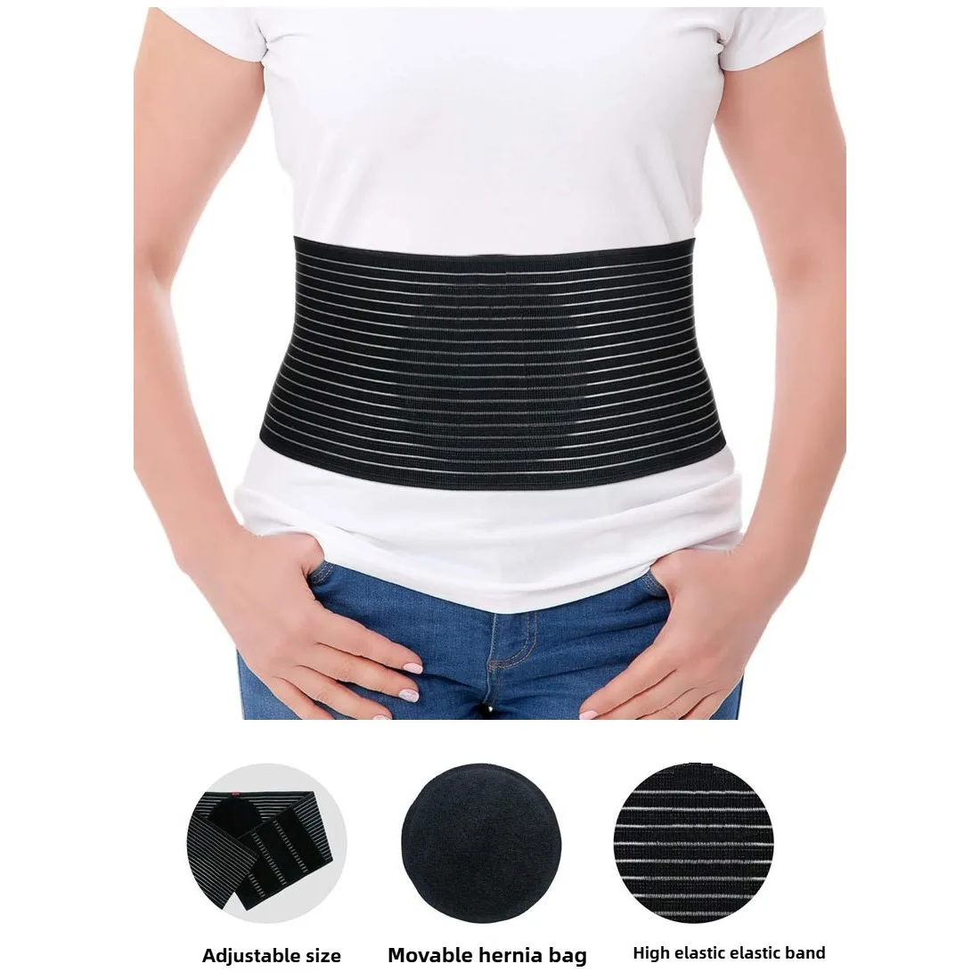 

Umbilical Hernia Belt for Men and Women Abdominal Support Brace Hernia Binder With Hernia Support Pad Helps Relieve Pain