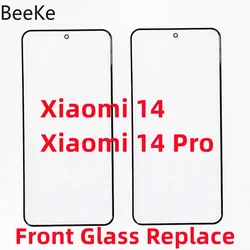 1/5Pcs Repair Front Screen Glass + OCA Glue For Xiaomi 14 Pro Mi 14T Ultra 5G Broken Outer LCD Display Touch Lens Replacement
