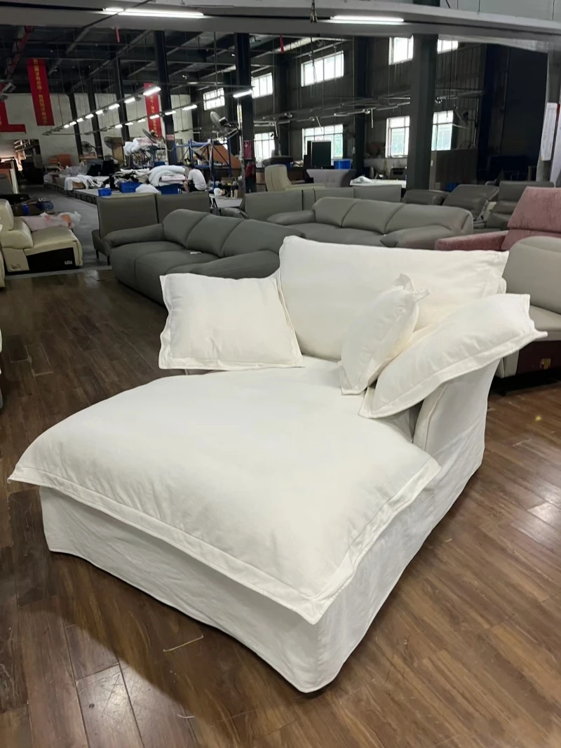 الشمال كسول صف مستقيم أريكة شقة شقة صغيرة قابلة للفك بالكامل والغسيل وابي ساندي الرياح محظية كرسي B & B #3