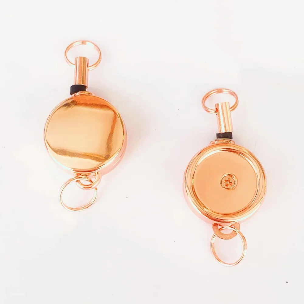 Telescopic Retractable Key Chain High Elasticity Anti-theft Recoil Key Ring Stretching Rope ID Card Holder Telescopic Key Chain