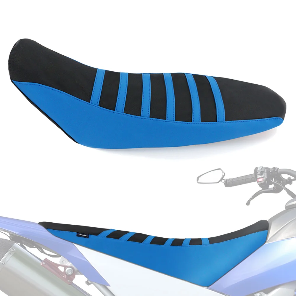 

Для Yamaha WR250X/WR250R 2008-2020 мотоциклетный водонепроницаемый нескользящий чехол на сиденье из ПВХ, кожаный полосатый захват, чехол для подушки сиденья