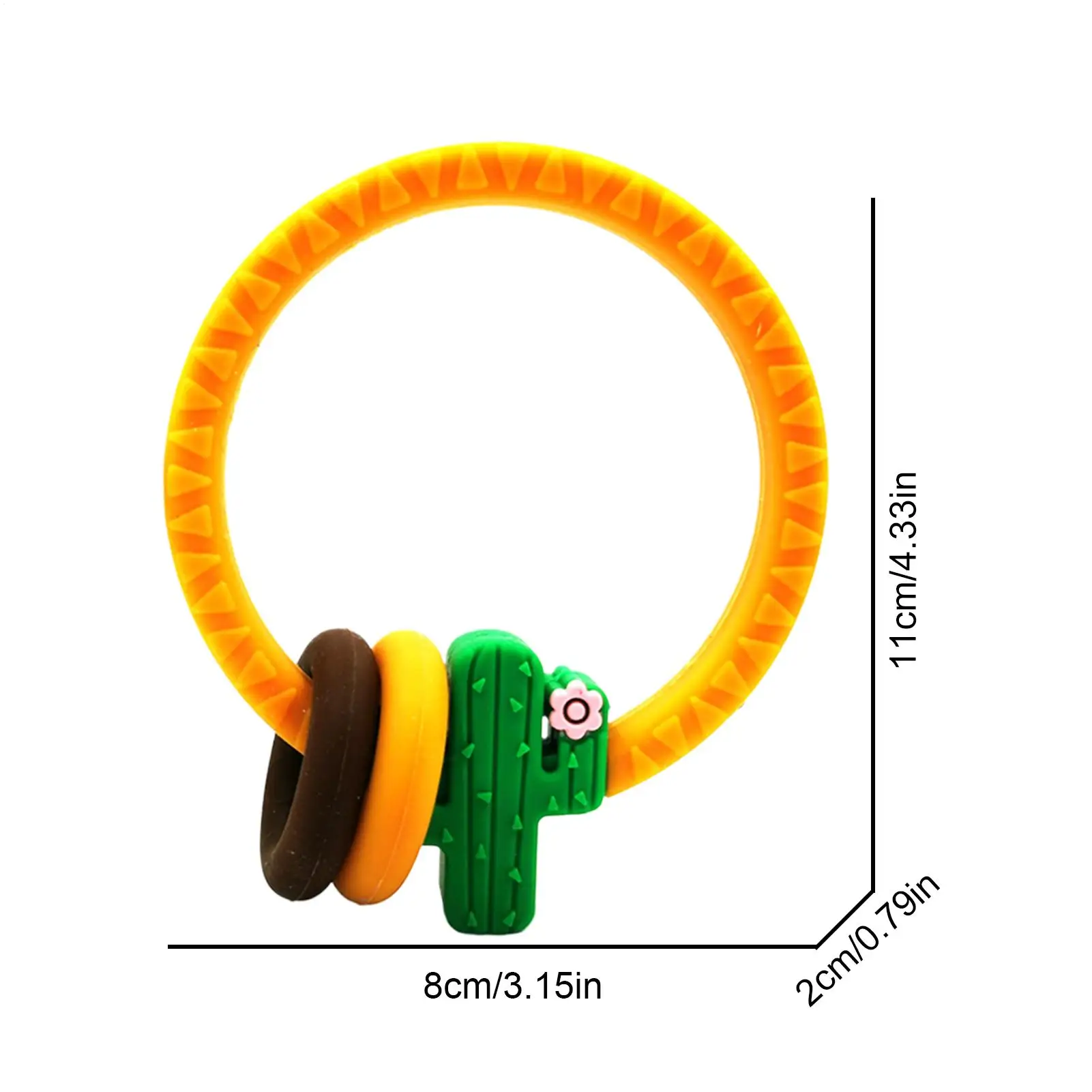 Anneau de dentition en Silicone pour bébé, Bracelet de dentition, anneau à mâcher avec perles hochet, pour enfants garçons, maison, chambre à coucher, voyage, intérieur et extérieur