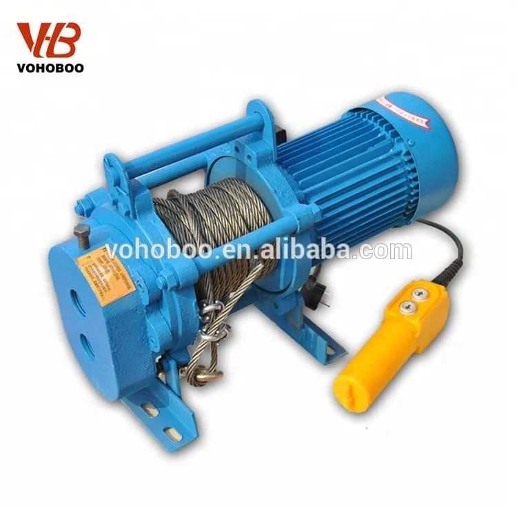 Fixed Type 400kg/600kg 500kg/1000kg KCD Electric Winch With Copper Motor For Sale