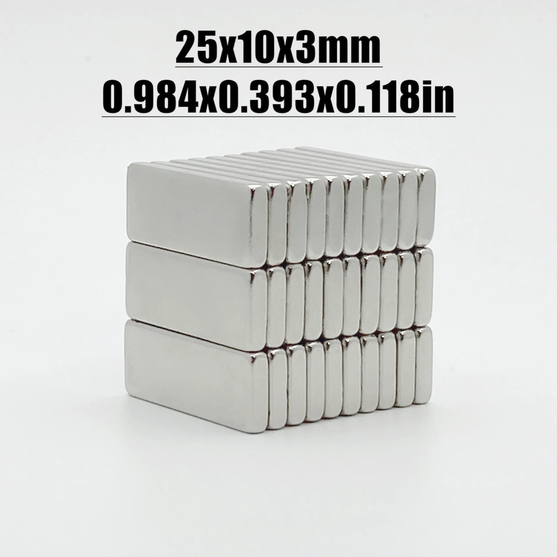 5-200pcs 25x10x3mm Magnet Neodymium Magnet N35 NdfeB Permanent Magnetic Imanes Magnets Square Shape 25*10*3 Magnet Accessory