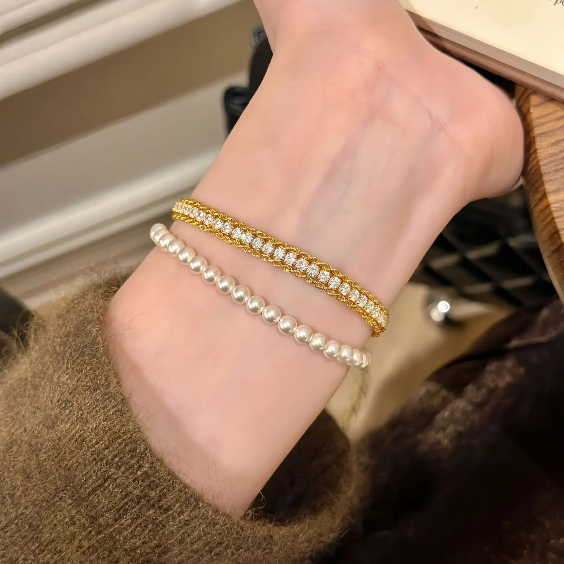 

Vintage Cubic Zirconia Snake Bracelet,Dainty Adjustable Chain for Women Minimalist Serpent Jewelry,Luxurious Everyday Accessory