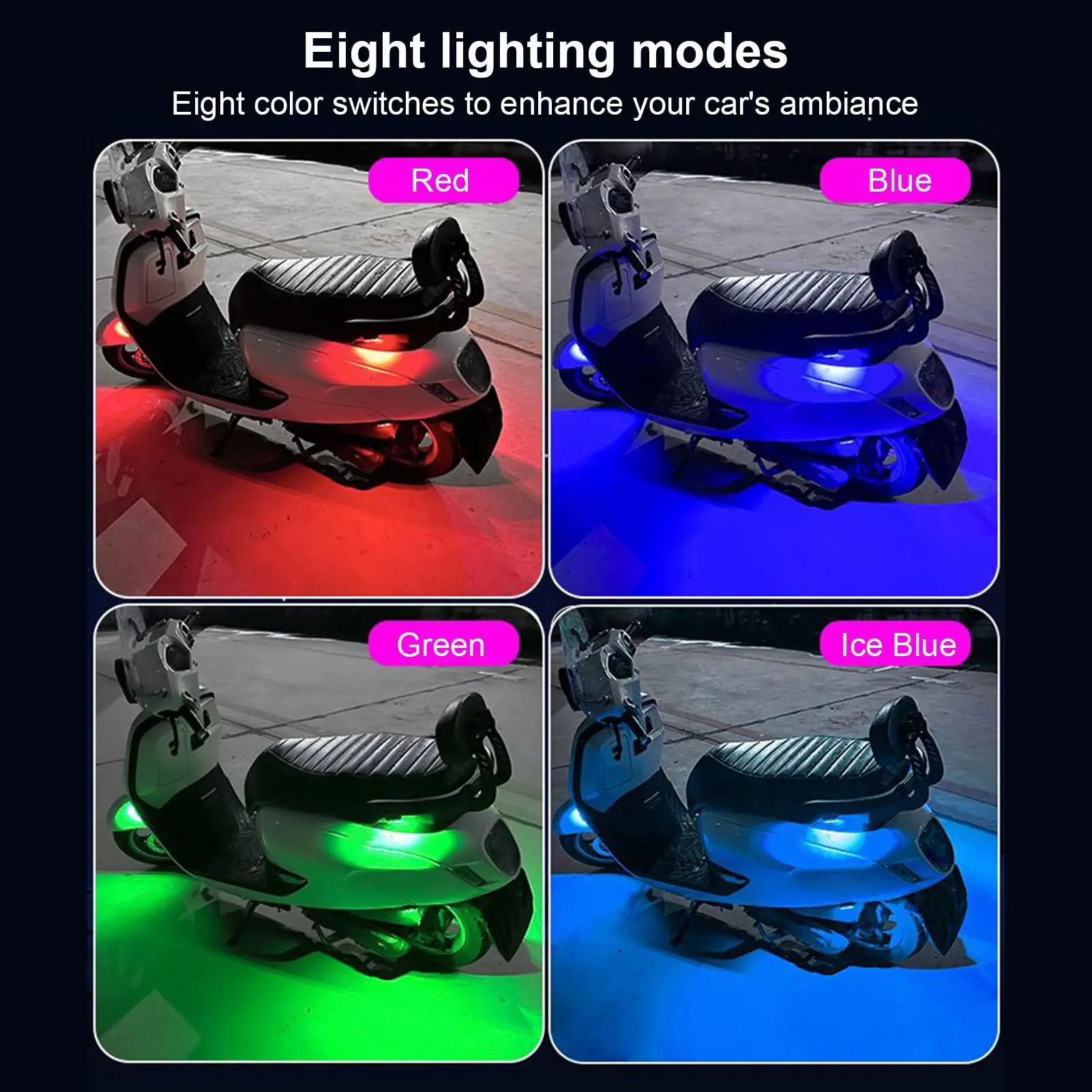 

Flashing LED Lights 6 Pieces Cordless Drone Lamp Remote Control 8-Color Anti Collision LED For Dirtbike Trailer Stroller