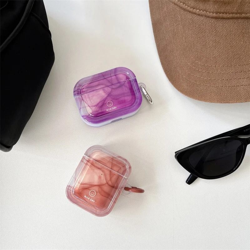 Creativity Blurred color Earphone Case For Apple Airpods Pro 2 3 4  Cover For Airpod Pro2 Silicone Cute Headphone Charging Cases
