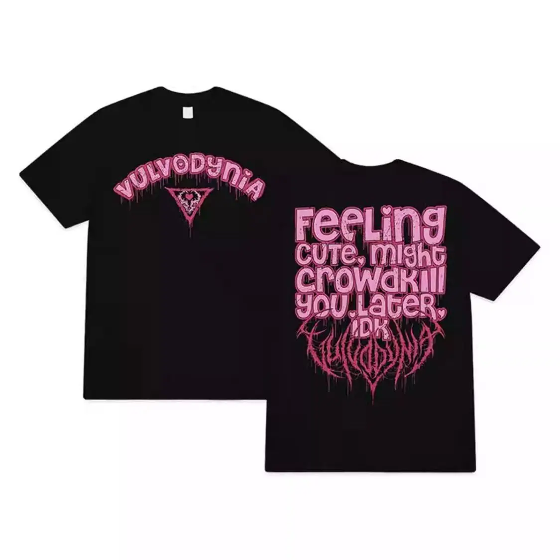 

Мужские и женские футболки с короткими рукавами из чистого хлопка American Cool Music, серия Vulvodynia Band Black Gold Dark Rock