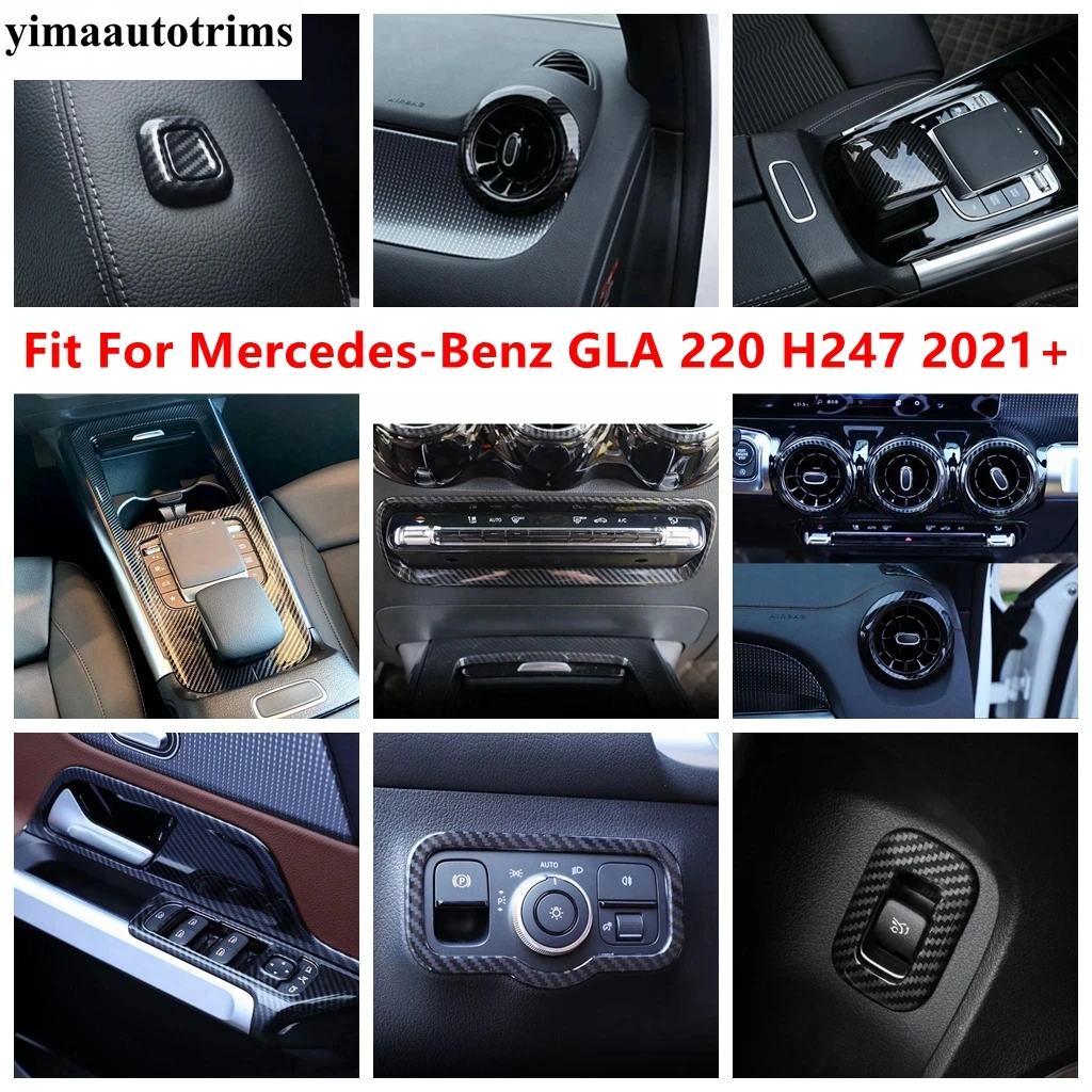 Dashboard Air Conditioning AC Vent Outlet / Armrest Box Button Cover Trim Accessories For Mercedes-Benz GLA 220 H247 2021 - 2024