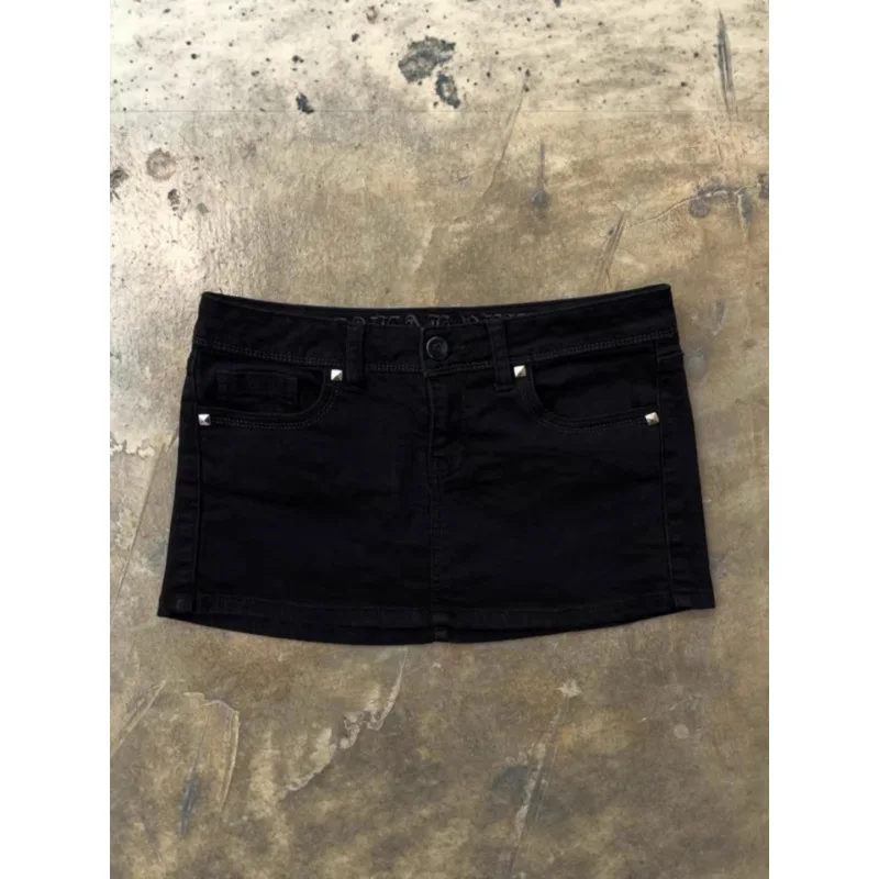 

Новая летняя женская короткая юбка в американском ретро-стиле с высокой талией, украшенная стразами, в стиле ковбойской одежды, для модных девушек, тонкая, летняя, в стиле «Spicy Girl», юбка-полусолнце