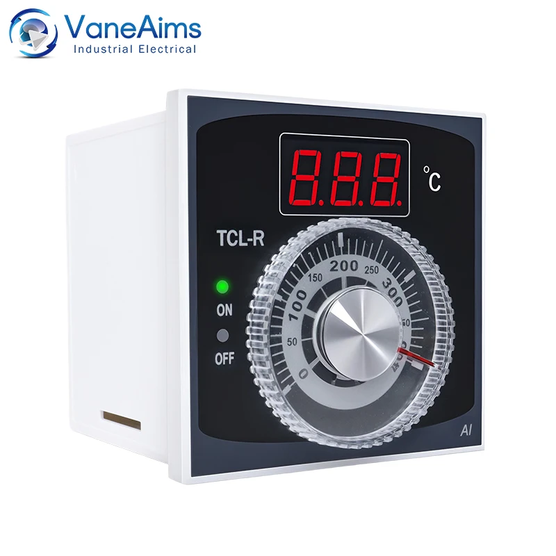 TCL-R TCM-R Knob Type Digital Thermostat AC220V K PT100 Single Input Relay Output Temperature Controller 0-400℃ 0-600℃ for Oven
