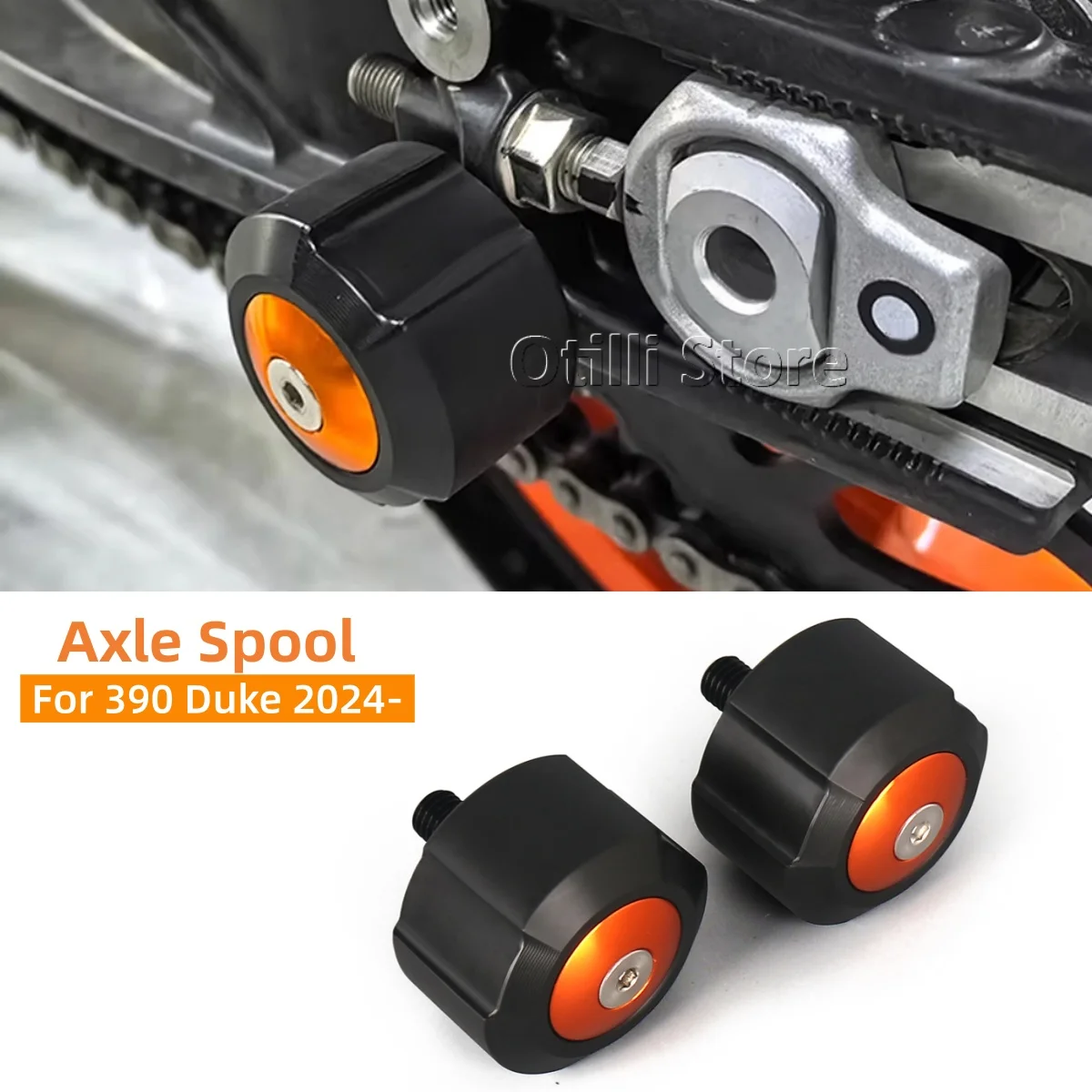 

For 390 Duke 390DUKE Duke 390 2024 2025 Rear Wheel Axle Crash Protector Swingarm Spools Slider Stand Support Moto Accessories