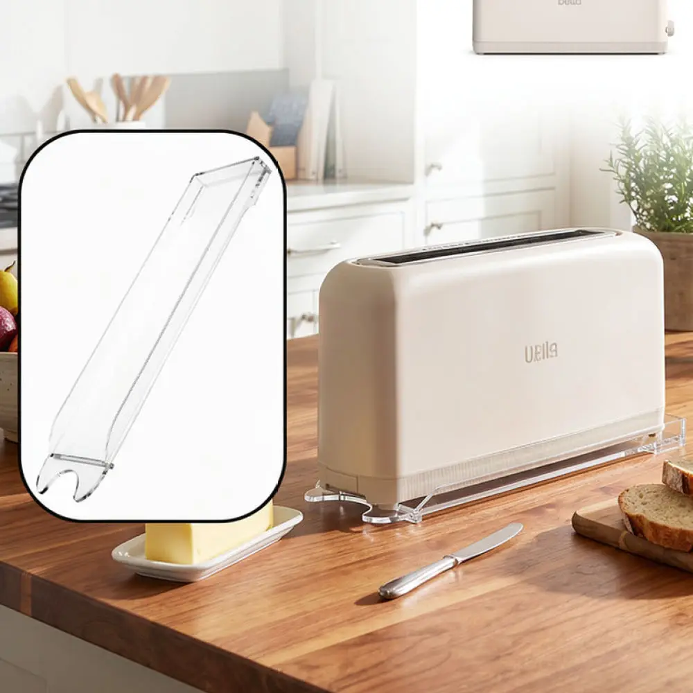 Acrylic Countertop Organizer Stand For Bella 2 Slice Slim Toaster Tray Transparent Kitchen Appliance Storage Rack Base