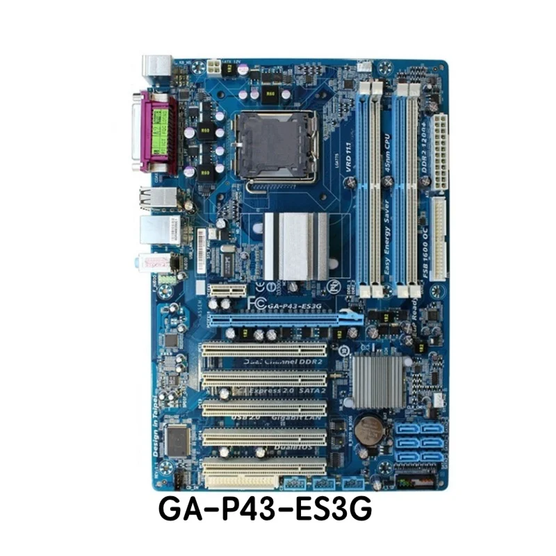 

For Gigabyte GA-P43-ES3G Motherboard P43 ES3G LGA 775 DDR2 Mainboard 100% Tested OK Fully Work Free Shipping