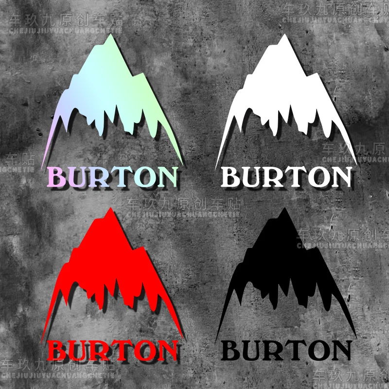 Reflective Burton Logo Sticker Waterproof Vinyl Decal for Car Motorcycle Body Ski Equipment Accessories Decoration