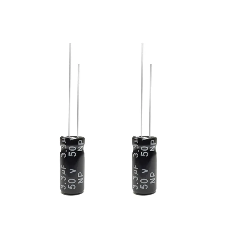 200pcs 50V 3.3uF Non Polar NP Electrolytic Capacitor Bi Polar 5x11mm for Audio Crossover