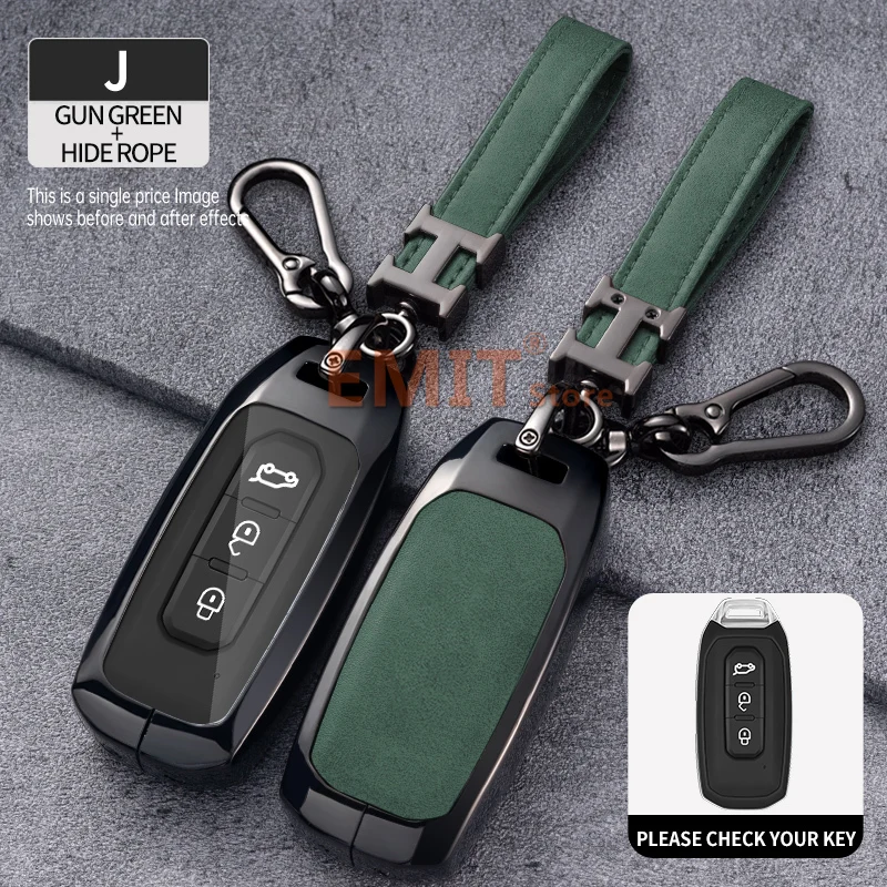 Zinc Alloy Car Key Case for  Ford Territory EV EcoBoost S350 Yuhoo 7 8 Transit Custom Equator Remote Cover Shell Accessories