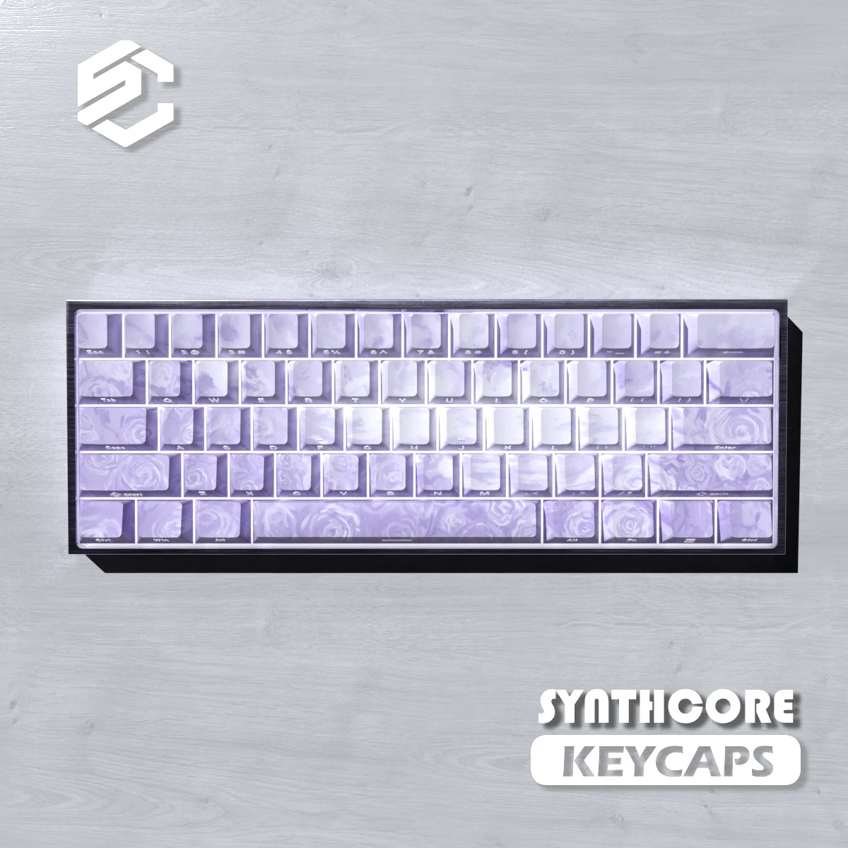 Rose Coast Theme Keycaps Set Artisan PBT Cherry Profile Custom Original 60/61/68 Layout Keycap for Mechanical Keyboard Accessory