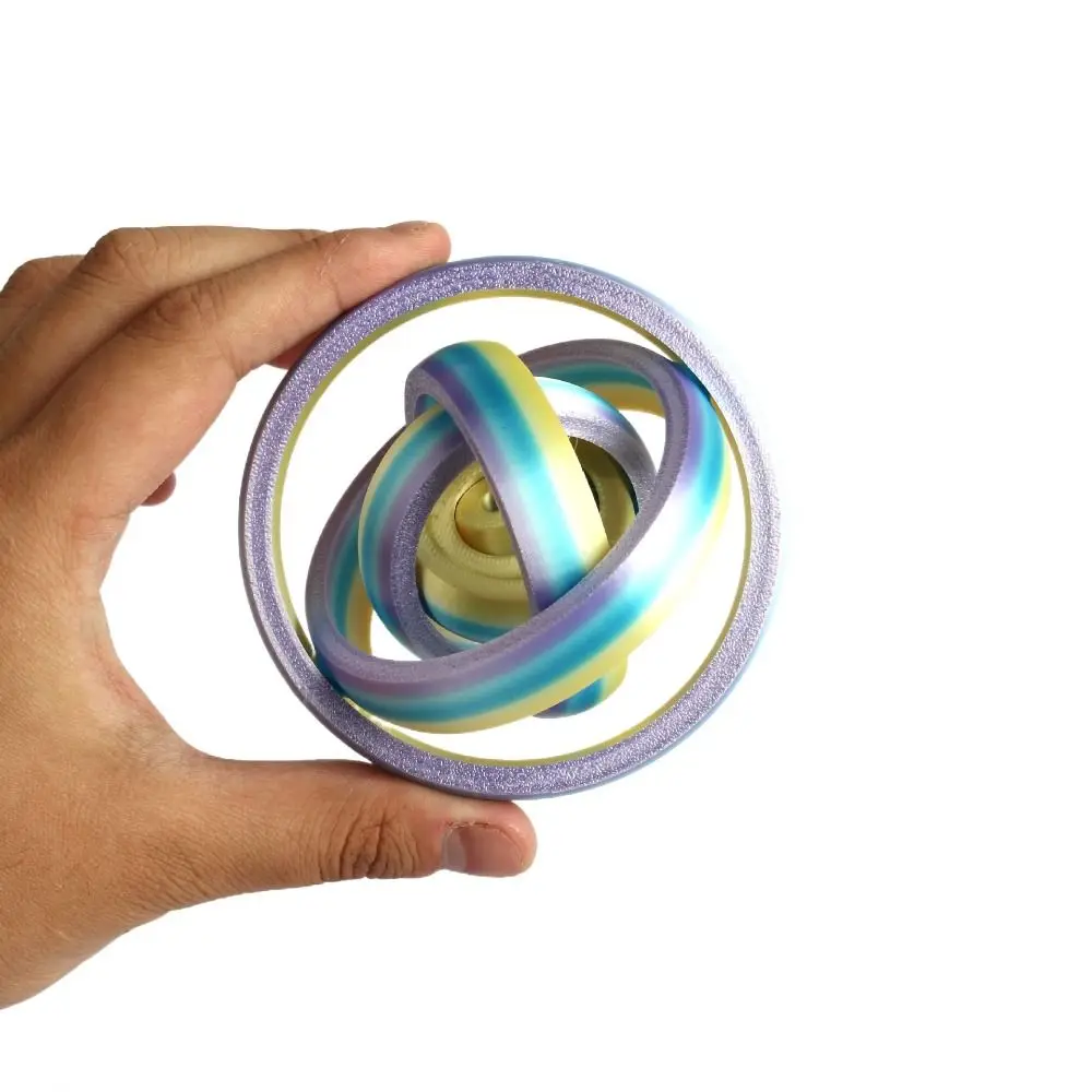 O-vormige Roterende Bal Speelgoed 3D Afdrukken Angst Relief Fidget Decompressie Plaat Oneindige Flip Kleurrijke Educatieve Spinner ADHD