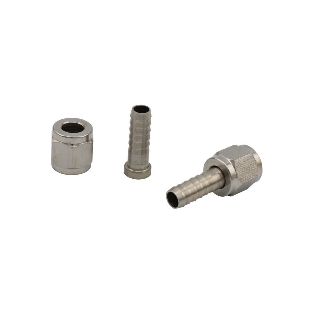 Homebrew Hose Swivel Nut Barb 1/4'' or 5/16'' Barb, Stainless Steel 1/4