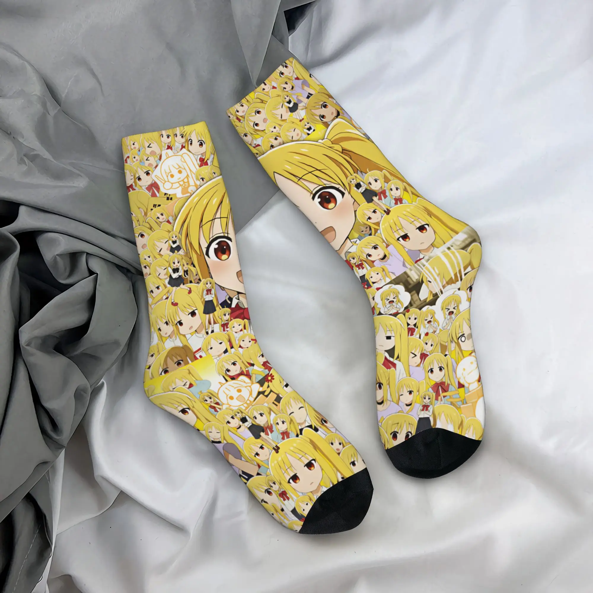 Cute Men's Manga B-Bocchi The R-Rock Dress Socks Unisex Warm Breathbale 3D Printed Anime Crew Socks