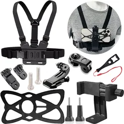 Chest Strap Rotate Phone Mount for Mobile Phone iphone Holder Chest Strap for Gopro Hero Insta360 Osmo Camera Accessories POV