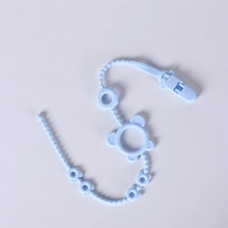 Silikon-Anti-Fall-Kette Beißkette Baby-Beißspielzeug Anti-Verlust-Seil Baby-Beruhigungs- und Schnullerkette Zubehör – Detail 9