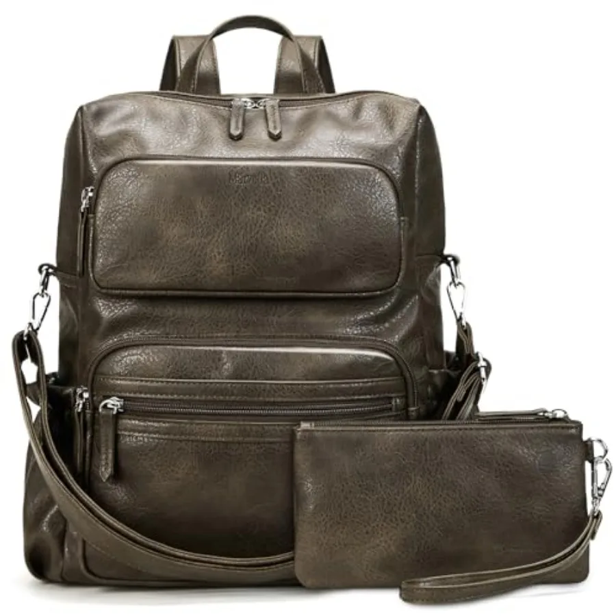 

Женский рюкзак из искусственной кожи - винтажный женский рюкзак с ремешком на запястье, трансформируемый в сумку через плечо для повседневного использования и работы