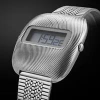 Reloj electrónico deportivo para hombre, reloj de pulsera Digital resistente al agua Unisex a la moda con correa de acero inoxidable y diseño Retro 0322