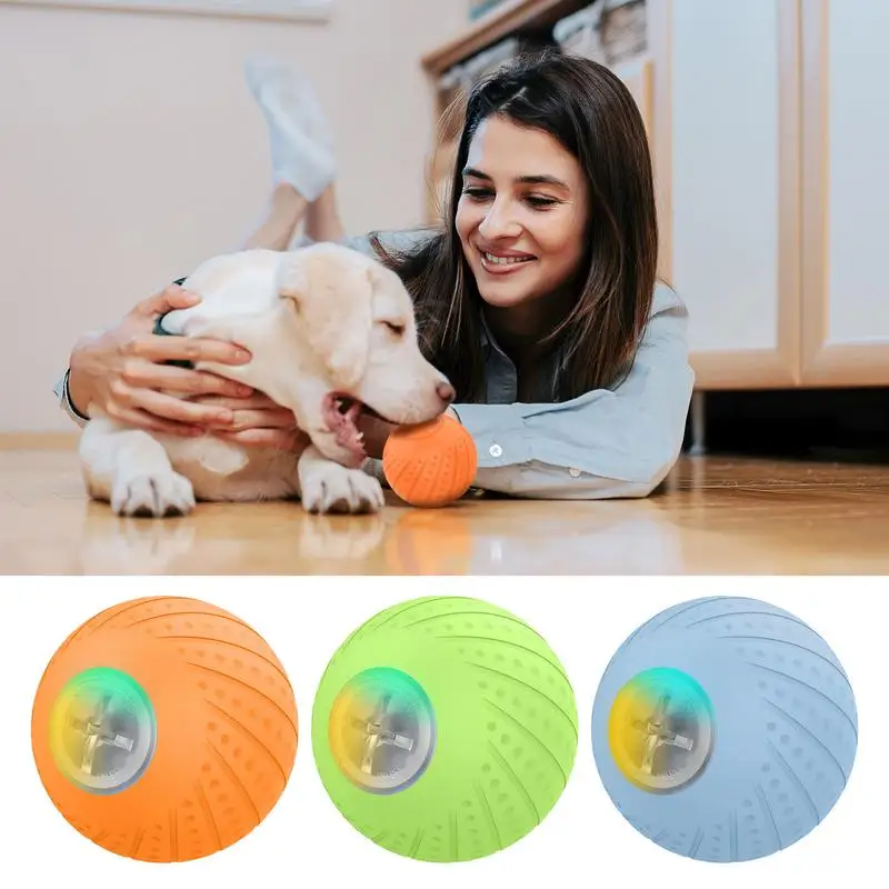 

Cat Ball Toy Electric Moving Ball Interactive Training Toys with LED Light Rechargeable Self Rolling Ball indoor pet supplies
