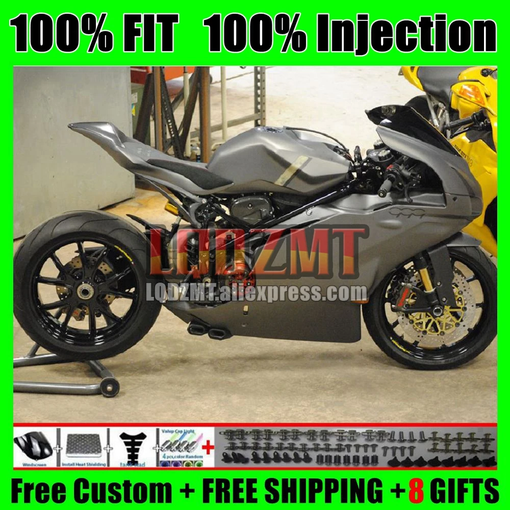 Injection Body For DUCATI 749S 999S 749 999 S R Glossy grey Bodywork 124No.99 749-999 03 04 749R 999R 2003 2004 OEM Fairing Kit