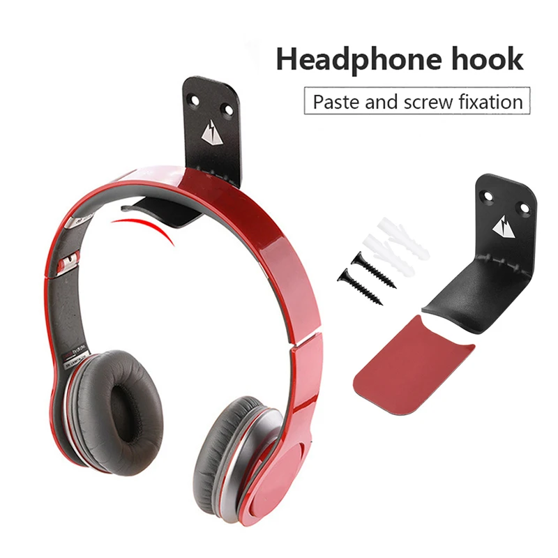 Aluminum Alloy Headphone Holder Wall Mount Headset Stand Desk Display Stand Hook