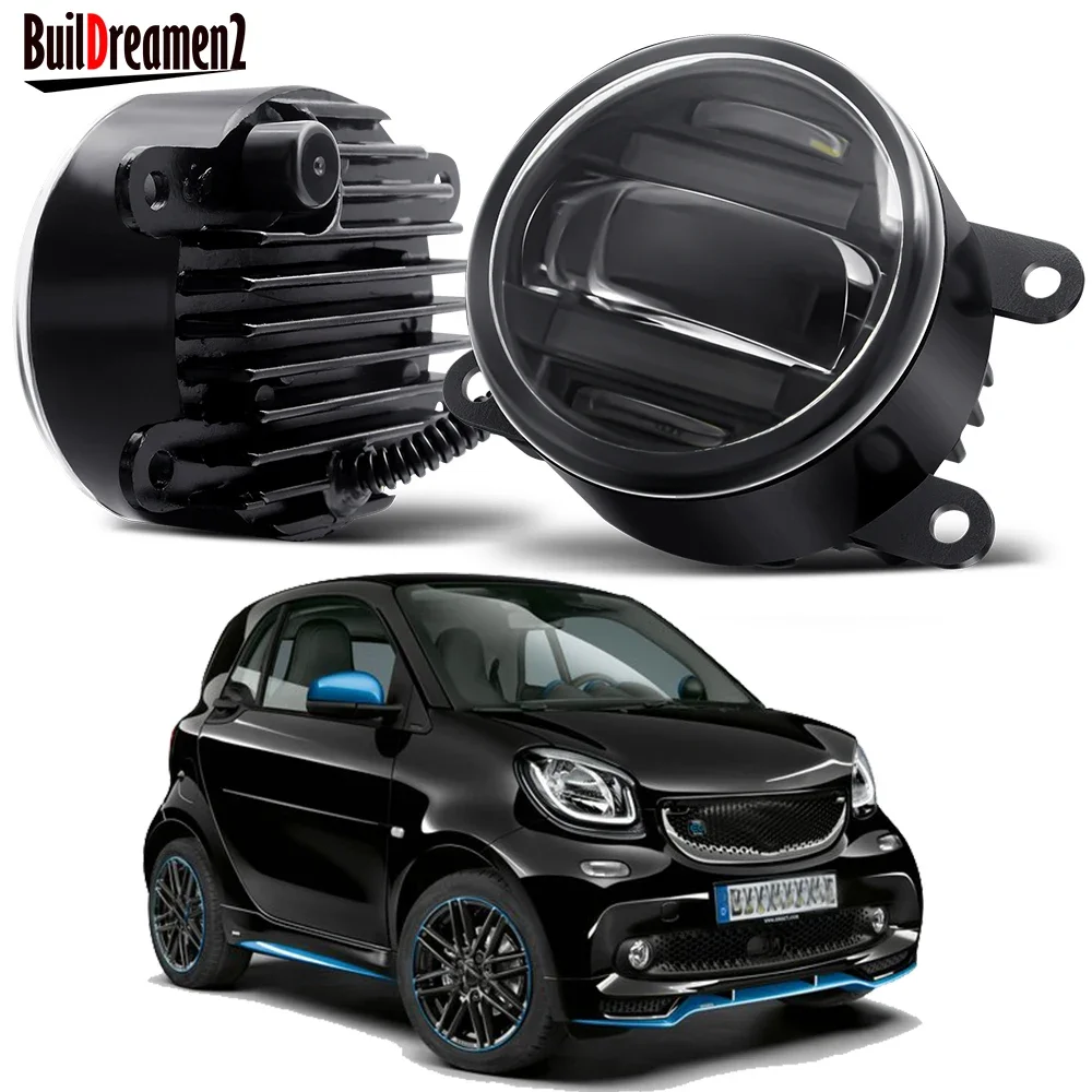 

2IN1 Car Front Fog Light Assembly with DRL LED Fog Daytime Running Lamp For Smart Fortwo (W453) 2014 2015 2016 2017 2018 2019