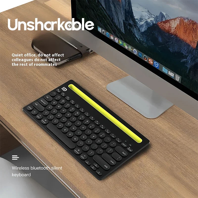 

UNSHARKABLE EK3381t Трехрежимная клавиатура Встроенная подставка для планшета 2,4G/BT5.0 Компактная мембранная многоустройство ПК Mac iPad Игровой офис