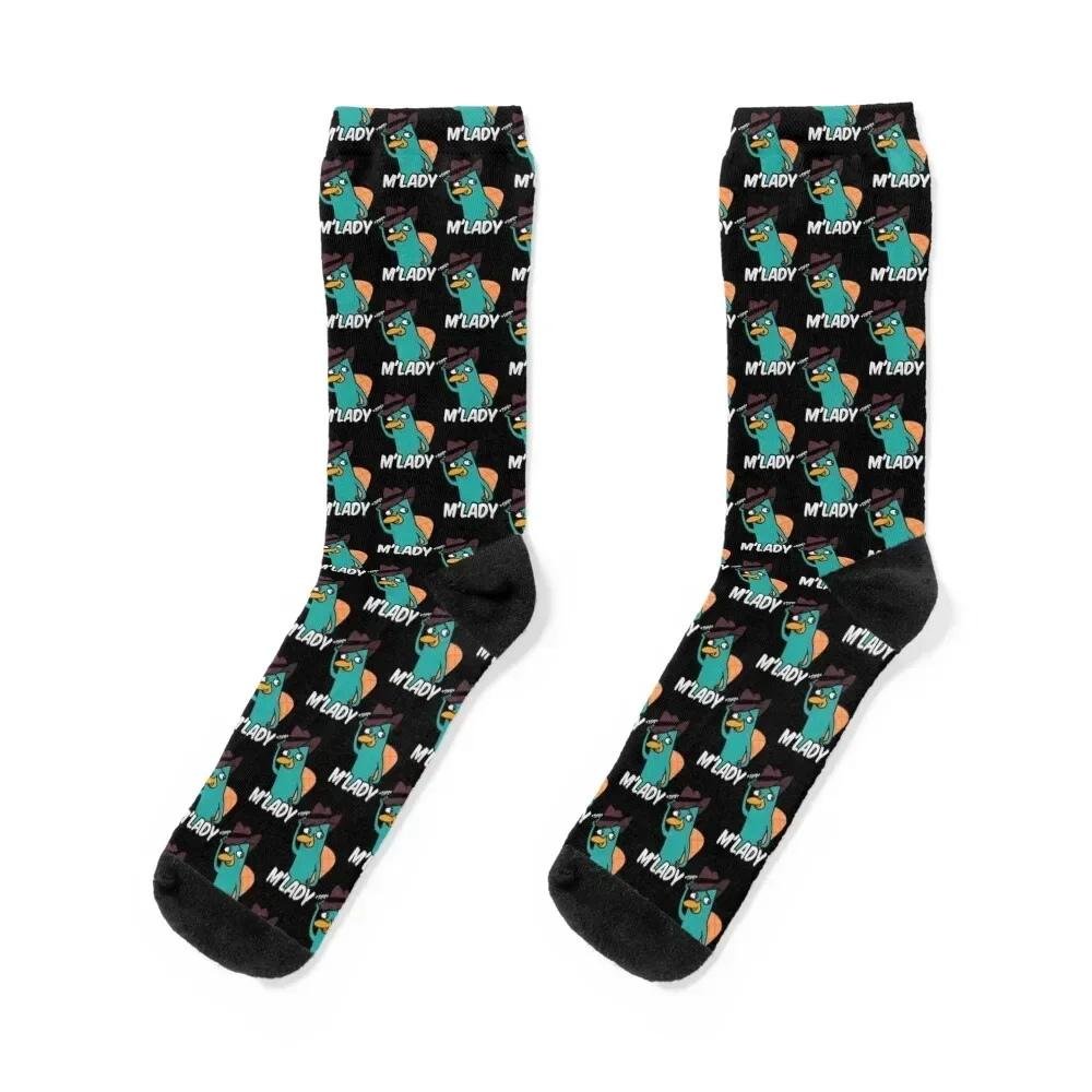 

Perry Platypus - M_Lady Socks Stockings man valentine gift ideas halloween japanese fashion Socks Men's Women's