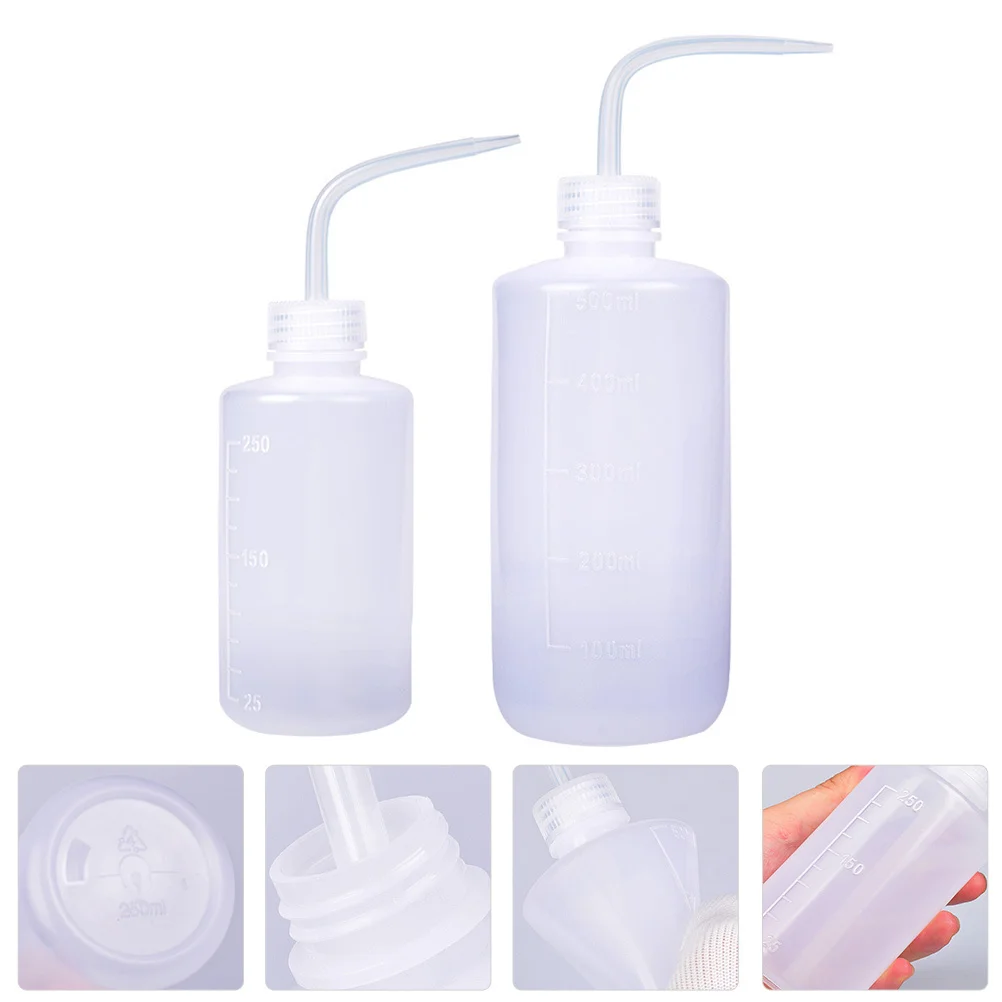 2 قطعة 250 مللي 500 مللي زجاجات ضغط غسيل السلامة متينة خفيفة الوزن صديقة للبيئة فوهة مرنة مقياس واضح زجاجة التحكم في التدفق #5