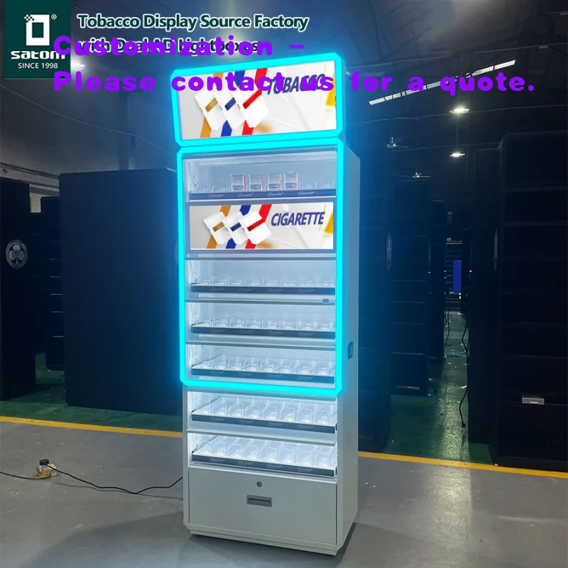custom.High-end Customization Rack Display Stand With Multiple Light Colors Optional Door