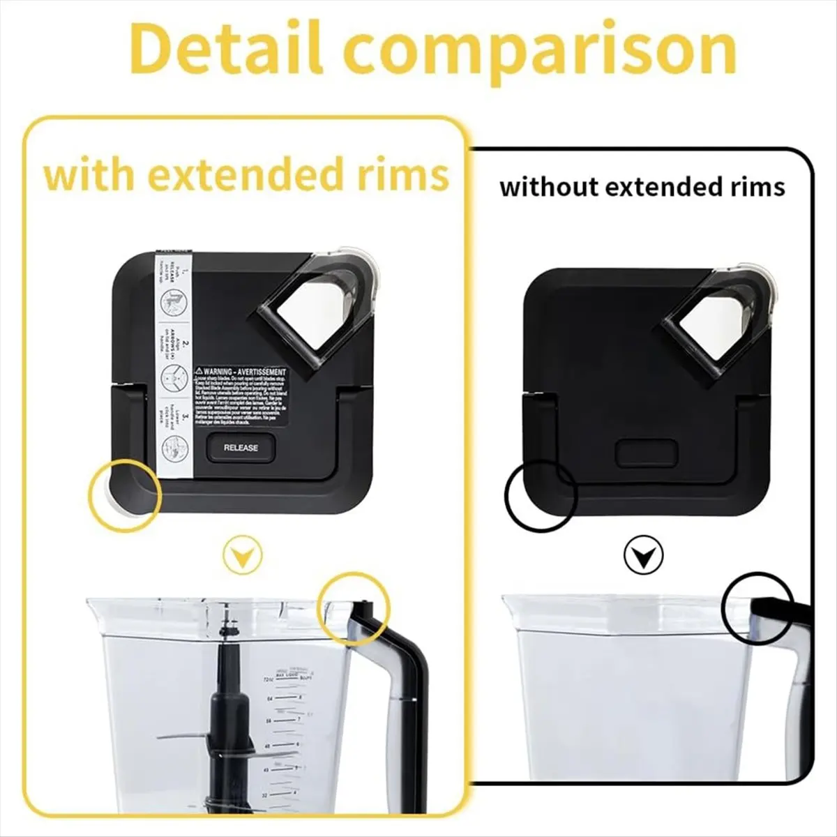 Замена крышки блендера CLIM для блокирующей крышки кувшина на 72 унции, детали верхней крышки для кувшина на 72 унции BL610 BN800