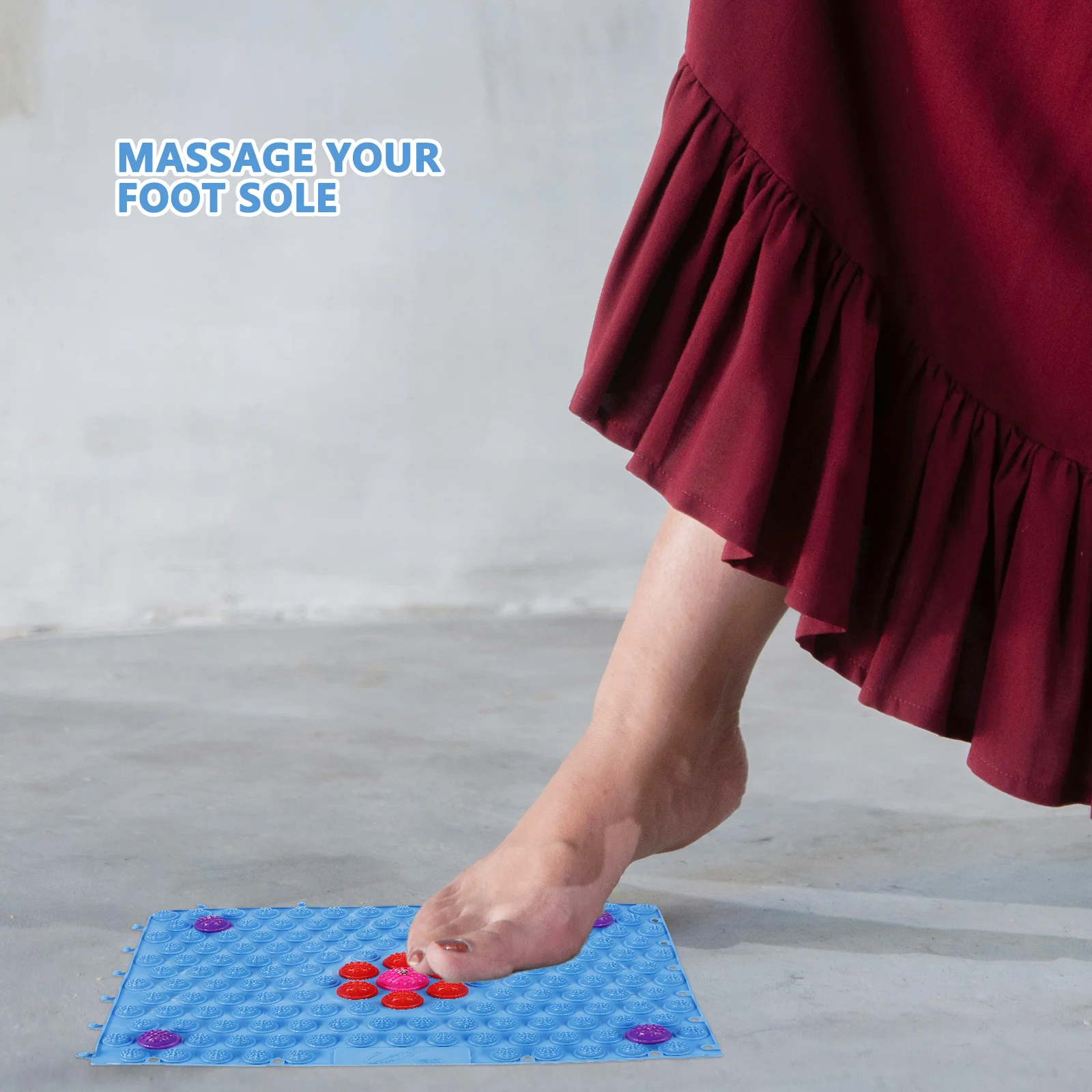 

Коврик для массажа ног, акупрессурный рефлексологический коврик, деревянный массажный инструмент, домашний дорожный коврик для снятия усталости, релаксационный деревянный массажер для ног