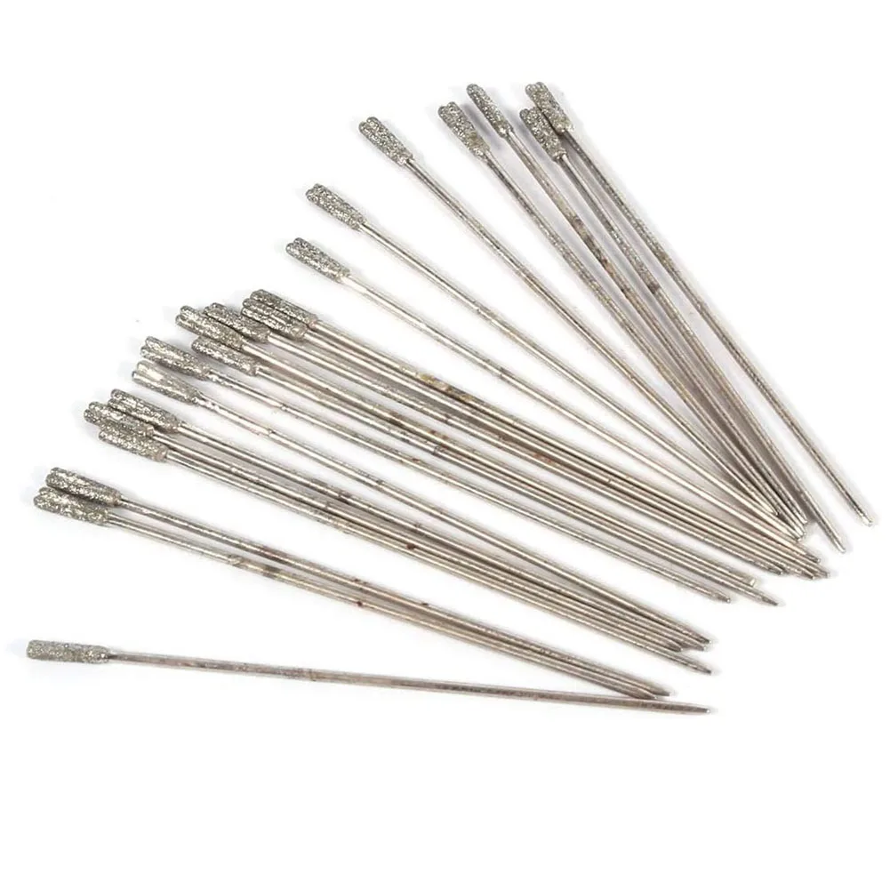 Needle Lapidary Drill Bits Stone 30pcs Ceramic Diamond Coated Drilling For Jewelry Agate Jewelry New Practical