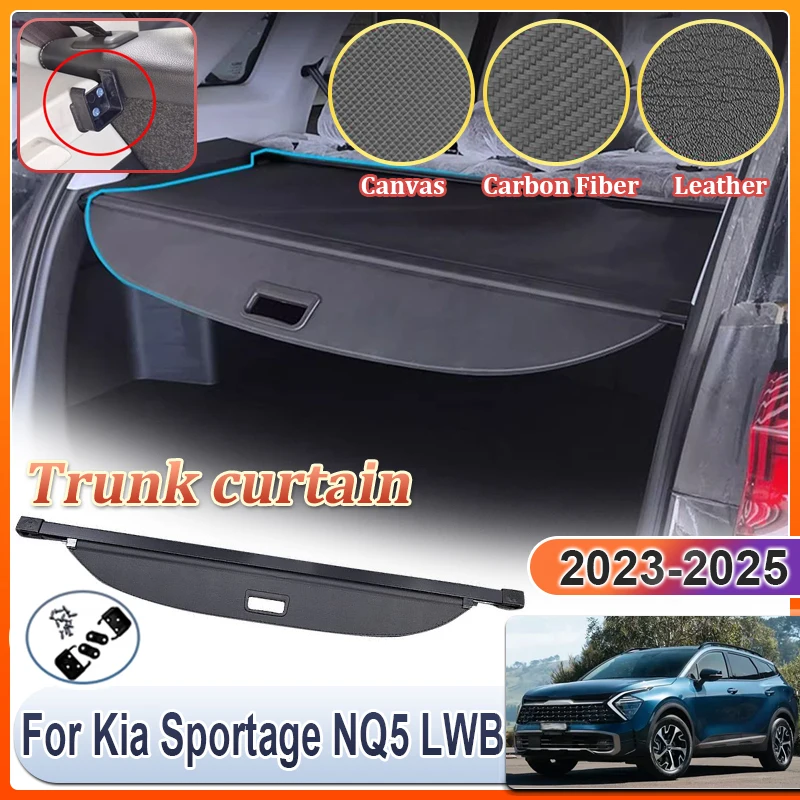 Rideau de couverture de coffre de voiture pour Kia Sportage NQ5 LWB 2023 2024 2025, panneau de séparation de rangement, plateau de sécurité intérieur, accessoires