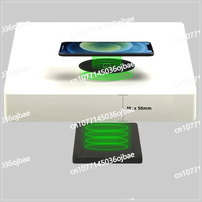 

50Mm Table Quick Charging Wireless Phone Charger Invisible Long Distance Hidden Under The Table