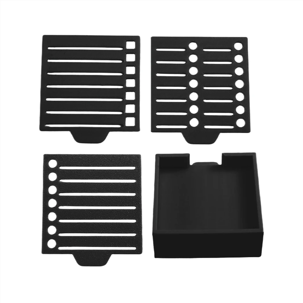 AEF7-付箋ステンシル ポストノートと互換性あり、3X3 付箋パッドベース、ステンシル 2 枚付属、メモパッドオーガナイザー