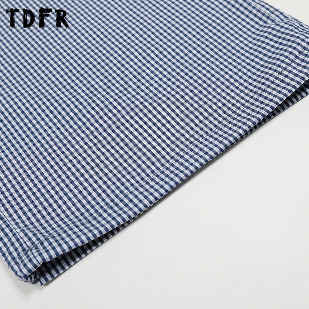 กระเป๋าลายสก๊อตกางเกงลายสก๊อต Mens Retro Casual Elastic เอวจีบตรงขากว้าง Baggy กางเกง Man